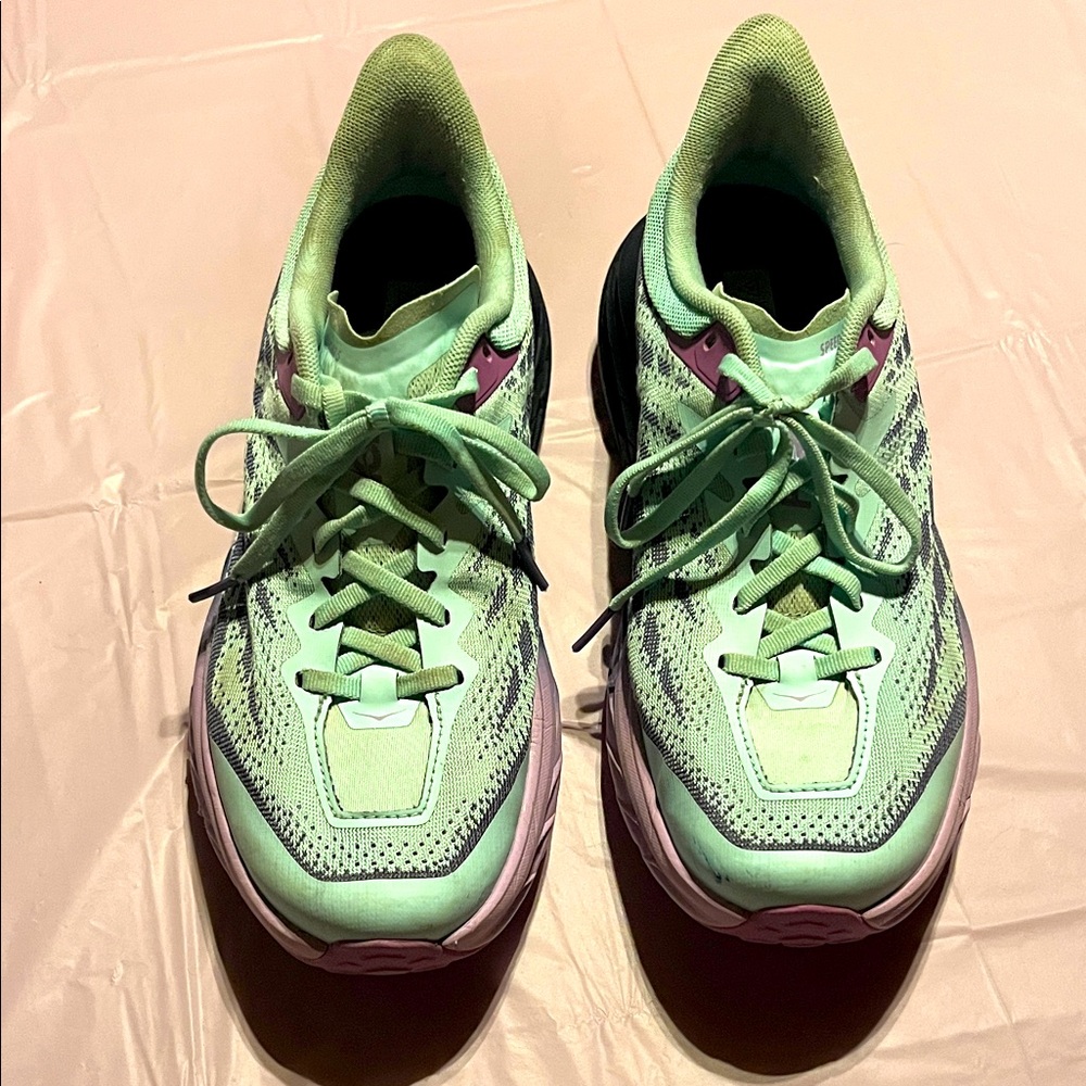 Hoka Mint and Lavender Athletic Shoes
